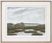 32" x 27" Cloudy Wetlands Framed Art