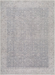 Gray Spokane Floral Machine Woven Rug