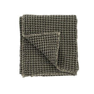 Waffle Throw Blanket Charcoal